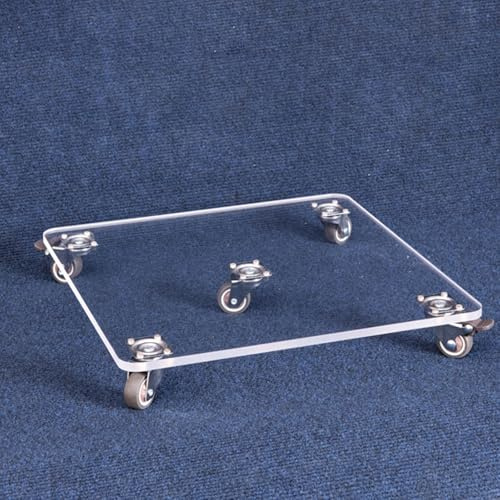 Zdlopteron Acryl Pflanzenroller mit TPR Rollen,16–40cm Blumenroller Tragkraft 150 kg,Pflanzen Rollbrett,wetterfest Rollbretter Transport für Topfpflanzen im Innen und Außenbereich(Square,40cm 3PCS)