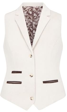 Infinity Leather Women's Herringbone Wool Tweed Check Blazer
