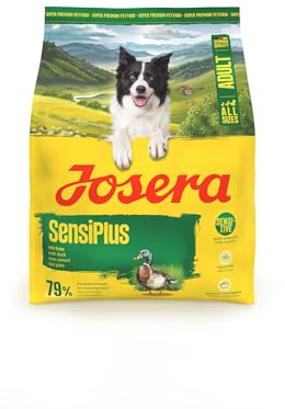 JOSERA SensiPlus Trockenfutter mit Ente & Reis | Adult | 1x 900g | Premium | Hochverdaulich für ausgewachsene empfindliche Hunde aller Rassen | glutenfrei - mit Biotin für gesunde Haut & Fell