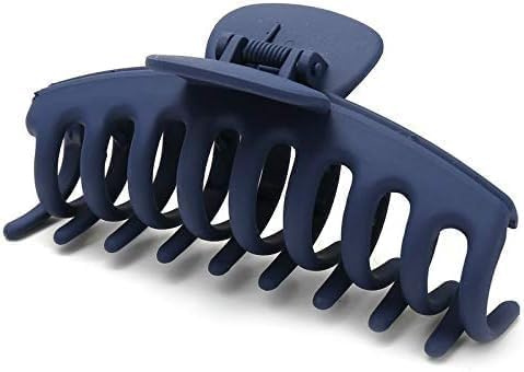 Pinces à cheveux bleu marine givré pour cheveux épais pour femme, pinces à tenue solide, accessoires de coiffure