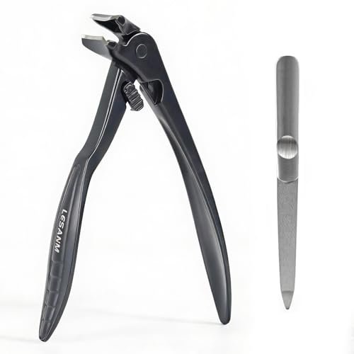 Toe Nail Clippers for Thick Nails,Long Handled Angled Head Toe Nail Clippers for Seniors with Wide Opening, Large Finger Nail Clippers Adult with Catcher Elderly Essentials