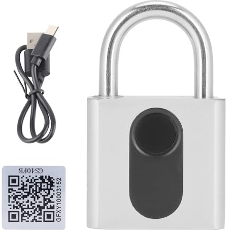 outdoorm Bluetooth Padlock Intelligent Fingerprint Phone APP Lock Set for Dormitory Warehouse