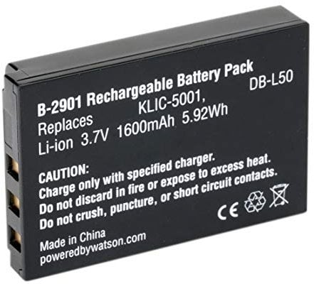 Digital Replacement Camera and Camcorder Battery for Kodak KLIC-5001, EasyShare DX6490