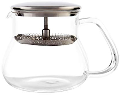 Oroley - Teiera Cristallo Padua | con Filtro in Acciaio Inossidabile | 2 Tazze | per Tè e Infusioni | Trasparente | 300ml