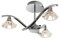 Luna Decorative Silver Chrome 3 Way Branch Arm Semi Flush Pendant Ceiling Light with Clear Crystal Glass Shades 450mm