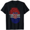 Kroatien Flagge Geschenk Fingerabdruck T-Shirt