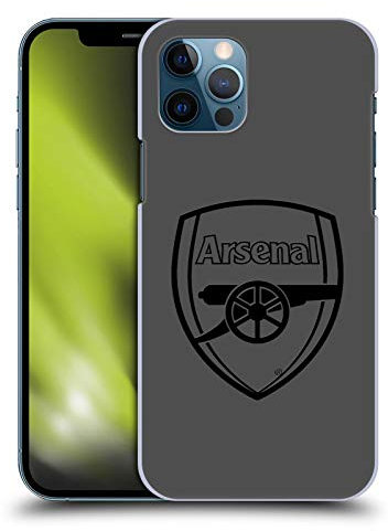 Head Case Designs Offizielle Zugelassen Arsenal FC Schwarze Logo Wappen 2 Harte Rueckseiten Handyhülle Hülle Huelle kompatibel mit Apple iPhone 12 / iPhone 12 Pro