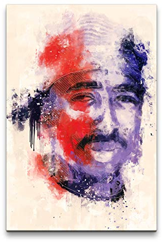 Tupac Shakur Porträt Abstrakt Kunst Musiklegende Rapper Westcoast Hip Hop 60x90cm Leinwandbild