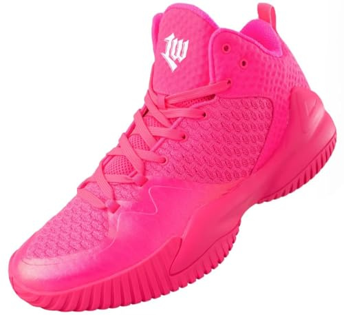 PEAK Lou Williams Streetball Master, scarpe da basket da uomo, traspiranti, antiscivolo, per attività all'aperto, ammortizzanti, scarpe da allenamento per il fitness, Rosa, 8