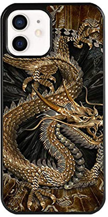 VUTTOO for iPhone 12 Case - Chinese Golden Dragon Pattern Phone case - TPU Shock Absorption Protection Phone Cover Case