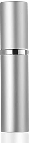 SUBORAWOS Parfümzerstäuber Nachfüllbar,Mini Parfum Zerstäuber für Unterwegs,Leer Sprühflasche für Parfum,Handtasche Parfümflaschen für Reise 5ml(Silber)