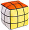 Ferocity 3D Samt Kissen in Form eines Würfels; für das Kinderzimmer 40 cm Groß; Deko für Kinder Motiv Bunter Zauberwürfel Rubik [091]