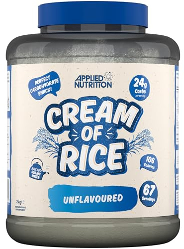 Applied Nutrition Cream of Rice - Hochwertiges Kohlenhydrat | Ergänzungsmittel für Frühstück und Snacks wenig Zucker & Fett, vegan (2kg, Unflavoured)