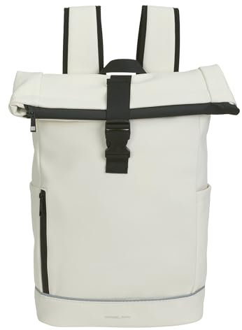 Daniel Ray Rucksack Kurierrucksack Daypack Highlands Größe Large DIN A4 Laptop Fach Fahrradrucksack Daypack Herren Damen Plane wetterfest 1086M + Schlüsselmäppchen (Creme White 05)