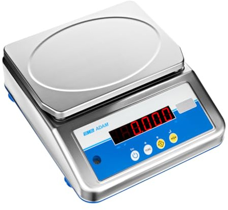 Aqua ABW 16S Stainless Steel Waterproof Washdown Scales, Ideal for Kitchens, Food Prep, and Industrial Use, High Precision, Easy Clean, Durable, UK Plug, 16kg Capacity