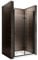 i-flair Duschtür Einzelfalttür MILA 80-84cm Höhe 195cm Nischentür in Klarglas mit NANO und schwarze Aluminiumprofile - DK822
