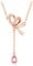 Swarovski Volta Y pendant, Bow, Pink, Rose gold-tone plated