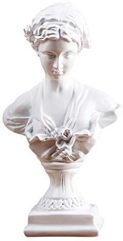 Duiaynke Einzigartige weibliche Büsten Statue Home Office Dekoration Kunststatue Sammlerstücke weibliche Statue Kunst Lehre Handwerk (weiß)