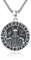 Wikinger Halskette, Odin Kette Herren 925 Sterling Silber Anhänger Amulett Nordische Schmuck für Herren Männer Damen