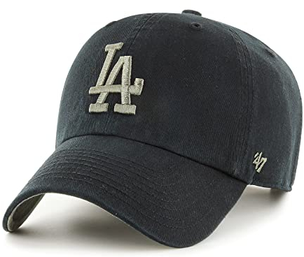 '47 Los Angeles Dodgers Black MLB Ballpark Camo Clean Up Cap - One-Size