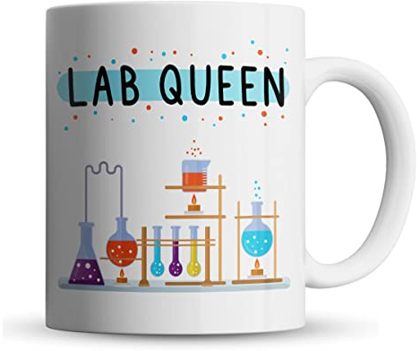 Inky Penguin - Lab Queen - Laboratory Technician, Chemistry Gift Mug, Ceramic, 11fl. oz.