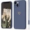 Mitetabo iPhone 13 Mini Case Gold Love Heart, Mobile Phone Case iPhone 13 Mini Girl Case Soft Silicone Slim Shockproof Scratch-Resistant Cute Gold Love Protective Case for iPhone 13 Mini 5.4 Inch Blue