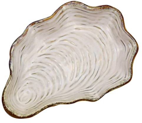 UPKOCH Desserttabletts Groß Keramik-Saucen-Gewürzgeschirr Muschelförmig Nautischer Schmuck-Organizer Salattablett Dip-Schüssel Dekorative Schmuckstück-Halterplatte Süßigkeitenschale