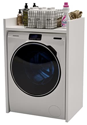 MRBLS - Mobile per lavatrice e asciugatrice, mobile per il bagno o la lavanderia, in diversi colori, 66 x 97 x 48 cm (bianco)