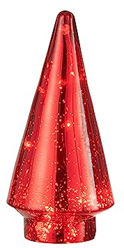 J-Line Weihnachtsbaum - Glas - Rot - Mittel - LED
