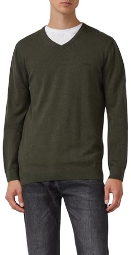 s.Oliver Herren Pullover V-Ausschnitt, Regular Fit, Langarm, 100% Baumwolle