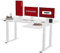 SANODESK Höhenverstellbarer Schreibtisch (180x110 cm) - L-förmiger Schreibtisch höhenverstellbar mit Dual Motor, Memory-Steuerung (Weiß)
