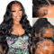 13x4 Body Wave Echthaar Perücke HD Transparent 180% Dichte Lace Front Wig Human Hair Wigs Perücke Damen Echthaar for Women 18 inch（46cm）