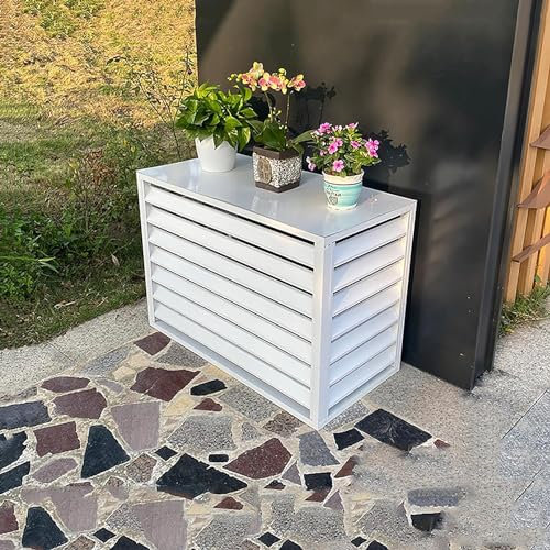 WJYCGFKJ Pantalla de Privacidad para Valla de Aire Acondicionado en el Exterior, Cubierta de Madera para Aire Acondicionado