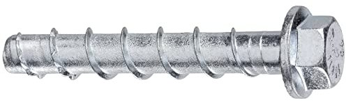Fischer 536859 Lot de 50 vis à béton, 10 mm, 70 mm, à six pans extérieurs.