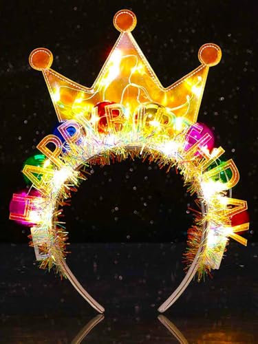Edary Couronne lumineuse à LED, pour anniversaire, fête, pour femme