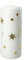 Weihnachtskerze goldene Sterne, 200x80 mm