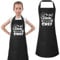 Livdouyu Kochschürze für Kinder, Kinderschürze, Grillschürze, Malkittel für Mädchen und Jungen Beim Kochen, Malen, Grillen (Schwarz)