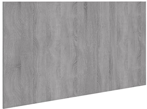 HETFTJN Bett Rückwand Wandkissen Wandpolster Bettkopfteil - Kopfteil Grau Sonoma 160x1,5x80 cm Holzwerkstoff für Bett Gästezimmer Herbergen Schlafräume