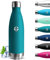 Grsta Gourde Isotherme, Gourde 750ml, Gourde Inox, Sans BPA, Gourde Reutilisable, 24h Froid & 12h Chaud, Gourde Enfant Anti Fuite, Thermos pour l'École, Bureau, Voyage, Camping, Sport, Vert Foncé