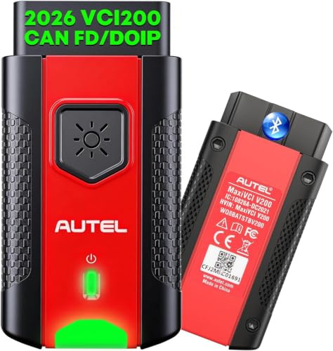 Autel MaxiVCI V200 VCI200 Wireless Dongle, VCI 200 OBD2 Anschlussadapter | 2026 Auto Kommunikationsschnittstelle, Funktioniert mit MaxiSys MS906 PRO MS906 PRO-TS KM100 BT608 BT609 ITS600 MK906 PRO-TS