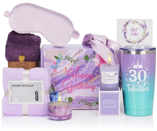 nutmanel 30 Años Regalos Originales Cumpleanos para Mujer, Regalo Cumpleaños Amigo Madre Mama, con Taza Termo y Velas Perfumadas, para Mujer Amigas, Hermanas, Novias