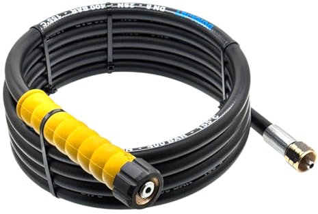 M&M Smartek Tubo ad alta pressione per idropulitrice M22 IG per tamburo, inserto filo 400 bar, 2 inserti (rete in acciaio) (30 metri)
