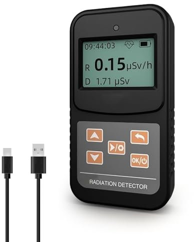 Memows Geigerzähler Radioaktivität Messgerät Nuklear Strahlungsdetektor Tragbarer Radioactivity Dosimeter Geiger Counter Nuclear Radiation Detector Geigerzähler Beta Gamma Röntgen mit LCD-Display