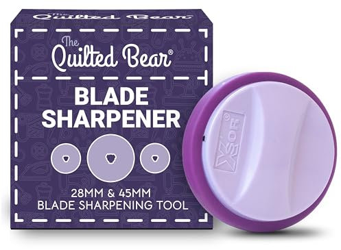 The Quilted Bear Schärfer für Rotationsklingen - Schärfer für 28mm & 45mm Rotationsschneiderklingen zum Basteln, Quilten & Nähen, Kompatibel mit OLFA, DAFA und mehr!