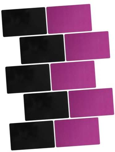 Generisch 10st Thermotransfer-visitenkarten Aus Aluminium Stichwortkarten Leere Karten Mit Umschlägen Minikarte Karteikarten Schwarze Visitenkarten Eloxierte Aluminiumrohlinge Metall