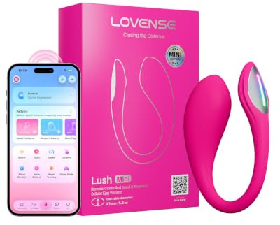 LOVENSE Lush Mini Œuf Vibrant Femme à Distance Vibromasseur Télécommande | Œuf Vibrant Point G Connecté via Application, Plus de 10 000 Modes, Sans Fil, Étanche IPX7