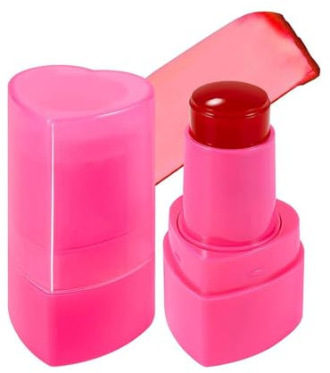 Cooling Water Jelly Tint Blush, Monochromatic Multi Stick, Hydrating & Bouncy Jelly Texture, Long Lasting Waterproof Light Multi Stick Face Makeup, for Cheeks Eyes Lips, for All Skin