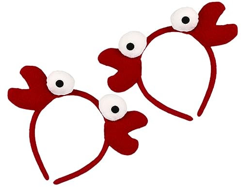 BESPORTBLE 2Pièces Bandeaux Cosplay Crabe Lot de Têtes Adorables pour Halloween Accessoires de Fête et Photographie