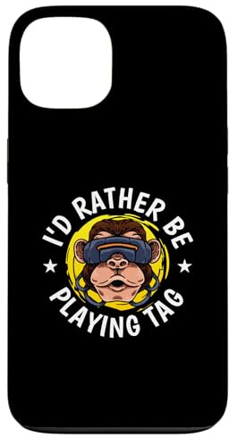 VR Gaming Laser Tag Gamer Funny I'd Rather Be Playing Tag Hülle für iPhone 13