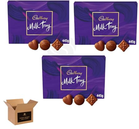 Milk Tray Chocolate Box – Luxury Assorted Milk Chocolates Gift Set for Birthdays, Christmas, Anniversaries, Valentine’s, Thank You Gifts & Special Occasions | Classic 445g (Pack 3)